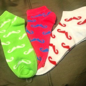 Mustache Socks